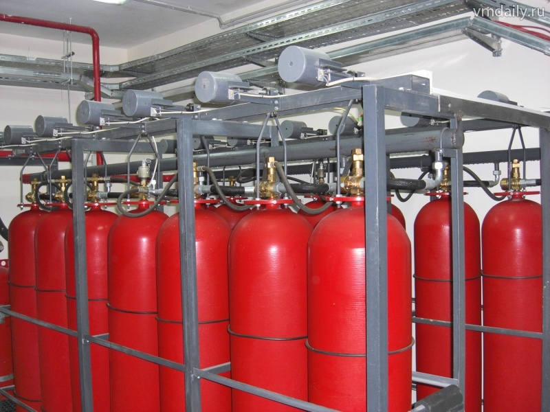 система автоматического газового пожаротушения